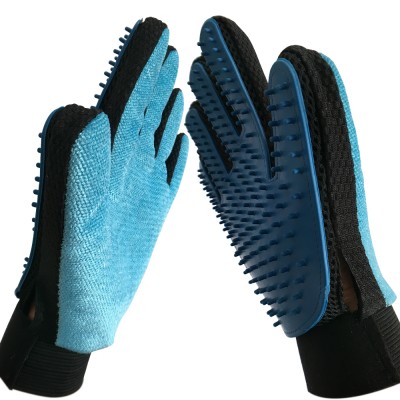 Custom Logo Left and Right 2 in 1 Pet Dog Deshedding Grooming Glove